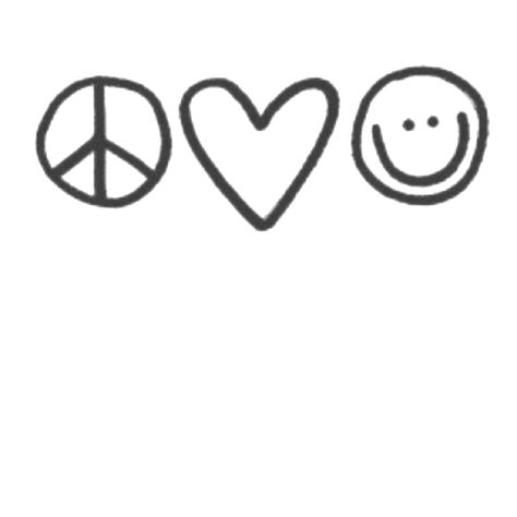 Bliss Tattoo, Peace Sign Tattoos, Happiness Tattoo, Peace Tattoos, Smile Tattoo, Peace Love Happiness, Poke Tattoo, Hippie Art, Mini Tattoos