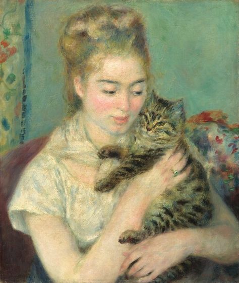 Art Object Page Renoir Art, Renoir Paintings, French Paintings, Classic Art Prints, Auguste Renoir, Pierre Auguste, Cats Artists, Cat Art Print, Pierre Auguste Renoir