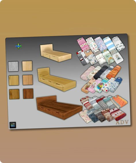 Sims 4 Furniture CC: BED Frames And Beddings Sims 4 Cc Divider, Sims 4 Bed Frames Cc, Sims 4 Furniture, Sims 4 Beds, Furniture Cc, Sims 4 Cc Download, Wooden Columns, Cc Furniture, Model Nails