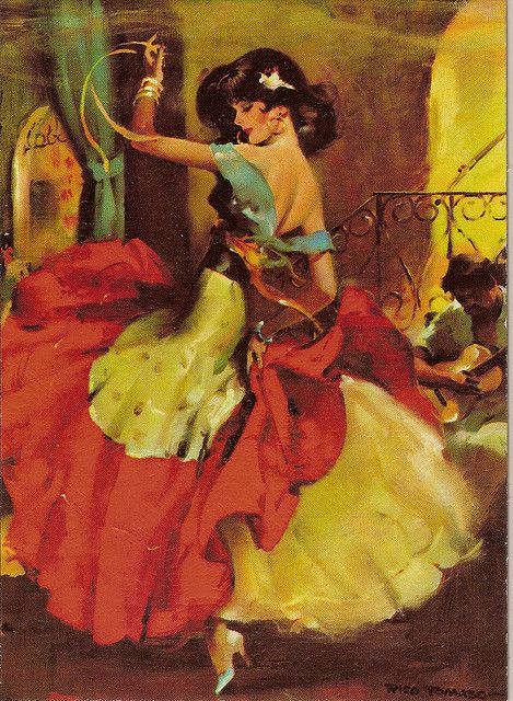 Maurice De Vlaminck, Spanish Dancer, Dancers Art, Spanish Art, Argentine Tango, Flamenco Dancers, Dance Art, Mexican Art, Vintage Pinup