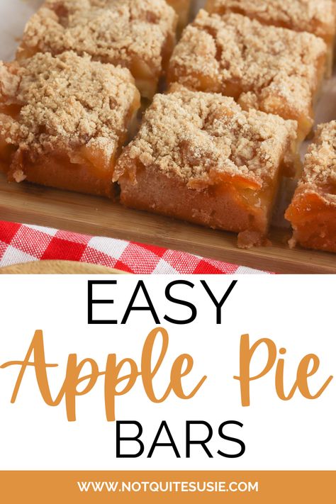 Indulge in the taste of fall with these irresistible Apple Pie Bars! With a buttery crust, luscious apple filling, and crumbly streusel topping, they're a delightful twist on a classic dessert. Easy to make and perfect for autumn gatherings. Pin now and satisfy your apple pie cravings! Apple Pie Bars Using Apple Pie Filling, Recipes That Use Apple Pie Filling, Easy Apple Pie Bars, Apple Pie Bars Easy, Apple Pie Bars Recipe, Pie Bars Recipe, Cracker Barrel Recipes, Apple Streusel, Canned Apple Pie Filling