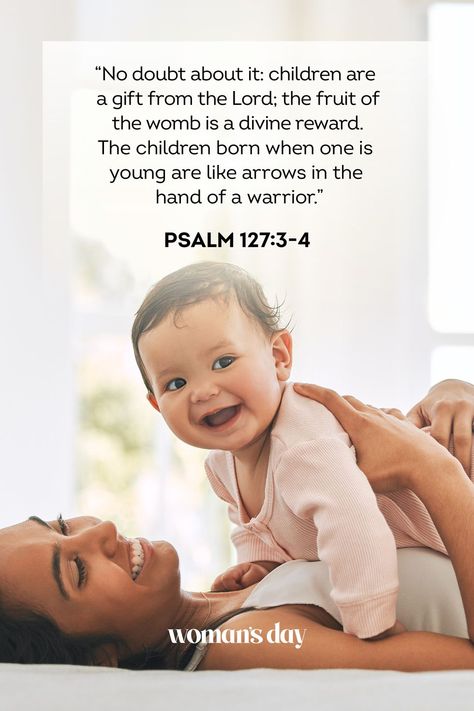 Pregnancy Bible Verses, Baby Bible Verses, Easy Bible Study, Cute Picture Quotes, Inspiring Bible Verses, Natural Childbirth, God Answers Prayers, Psalm 127, Jesus Christ Quotes