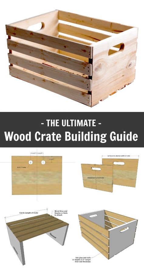 Woodworking Project Plans, Carpentry Projects, Woodworking Furniture Plans, Into The Wood, Crate Furniture, Diy Holz, Popular Woodworking, Wood Plans, Wood Crates