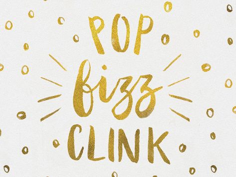 Christmas parties are in full swing... enjoy! Gold, bubbles, lettering, pop, fizz, clink Pop Fizz Clink, Gold Bubbles, Website Coming Soon, Christmas Parties, Creative Branding, Salted Caramel, Paper Goods, Graphic Designer, Creative Professional