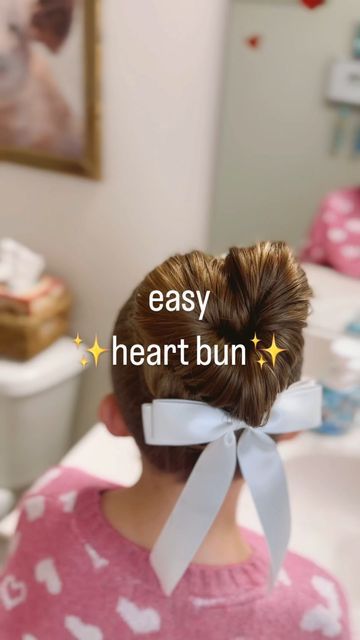 Elaina Zinke on Instagram: "The cutest heart bun for Valentine’s Day! And way easier than it looks. 💘💘 **Hair bows and my favorite hair essentials are linked in my Amazon Storefront (in my bio) under “Hair” #heartbun #valentinesdayhair #hairideasforgirls #easyhairstyles #easyhairstylesforgirls #hearthair #holidayhair #hairbowsforgirls #valentinesdaywithkids" Girls Valentines Hair, Heart Buns Hairstyle Tutorial, Heart Buns Hair, Heart Bun Hairstyle, Heart Buns Hairstyle, Heart Buns, Heart Bun, Beach Waves For Short Hair, Valentines Hair