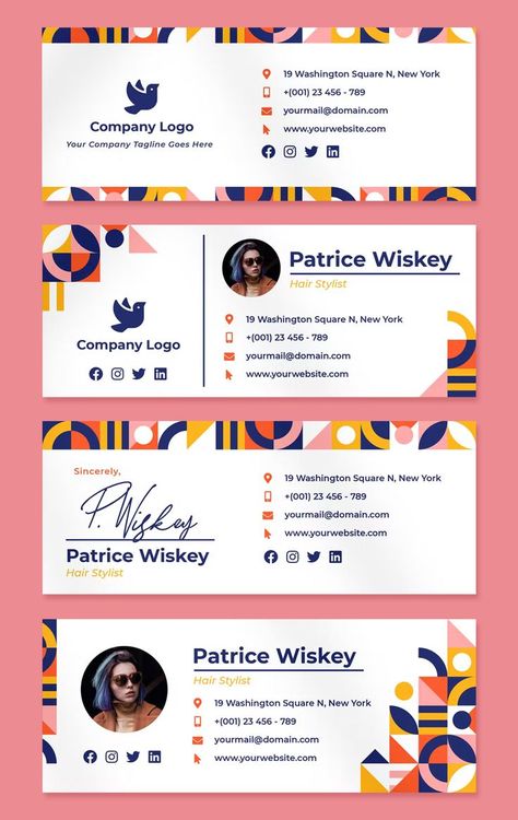 Graphic Designer Email Signature, Cool Email Signatures, Email Signature Design Ideas, Mail Signature Design Creative, Email Signature Design With Logo, E Mail Signature Design, Email Signature Design Inspiration, Mail Signature Design, Email Signature Design Creative