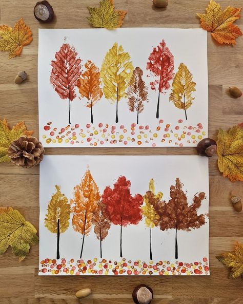 Autumn Kindergarten Activities, Kindergarten Autumn Activities, Autumn Art For Kids, Autumn Preschool Activities, Autumn Activities For Preschool, Classe D'art, Autumn Craft, Fall Preschool Activities, Fall Arts And Crafts