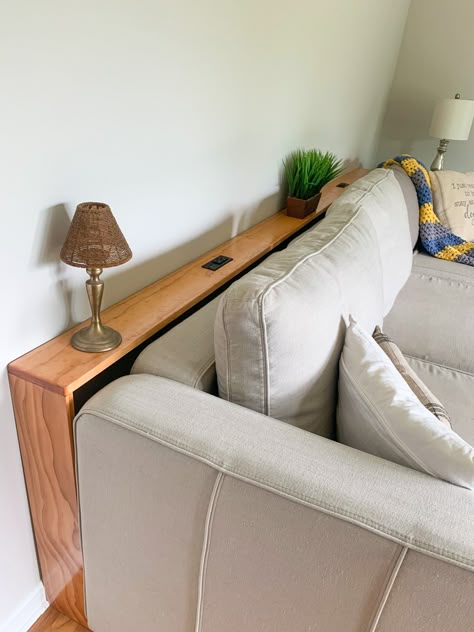 Shelf Behind Couch, Couch Table Diy, Behind The Couch Table, Decor Behind Couch, Sofa Shelf, Table Behind Couch, Behind The Couch, Narrow Sofa Table, Behind Couch