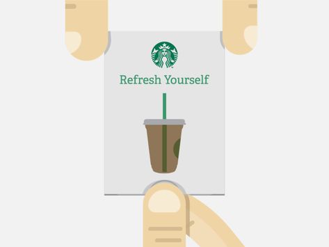 Starbucks Creative Ads, Food Animation, Coffee Logo Design, Web Design Ux Ui, Starbucks Card, Beauty Advertising, Starbucks Gift Card, Coffee Illustration, Coffee Cards