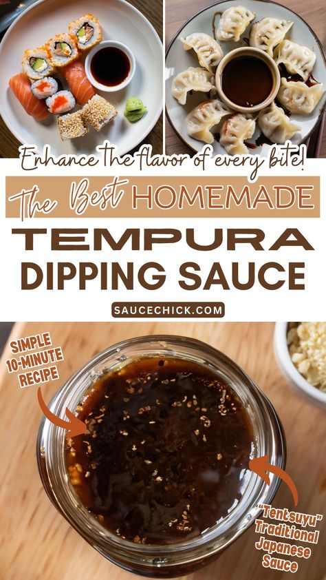 Tempura Dipping Sauce Fried Tofu Dipping Sauce, Tempura Dipping Sauce Recipe, Shrimp Tempura Sauce, Tempura Salmon, Asian Dipping Sauce Recipes, Tempura Dipping Sauce, Tempura Sauce, Tempura Vegetables, Easy Dipping Sauce