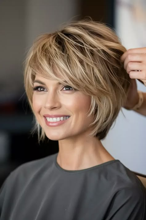 20 Trendy Shag Haircut Ideas for 2025: Short, Long, Curly, and Modern Looks Short Length Haircuts For Women, Haircuts For Short Women, Short Layered Haircuts For Fine Hair Long Pixie, Pixie Short Bob Haircut, Soft Layered Bob Cut, Short Whisky Hair, Short Layered Shags, Short And Shaggy Hair, Over 50 Shag Hairstyles For Women