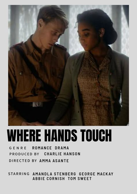 Where Hands Touch Movie, Where Hands Touch, Black Love Movies, Movie Character Posters, Romcom Movies, Film Recommendations, Movies To Watch Teenagers, Movie Hacks, Netflix Movies To Watch