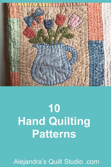 Patchwork, Hands All Around Quilt Block, Quilting Templates For Hand Quilting, Hand Quilting Projects For Beginners, Applique Quilting Patterns, Embroidered Quilts Patterns, Hand Quilting Stitch Patterns, Quilt Stitch Patterns Easy, Small Quilted Projects Free Patterns