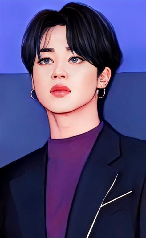 Jimin Anime Wallpaper, Jimin Anime Fanart, Jimin Digital Art, Jimin Anime, Mochi Art, Bts Maknae Line, Park Jimin Bts Wallpaper, Jimin Fanart, Canvas Drawings