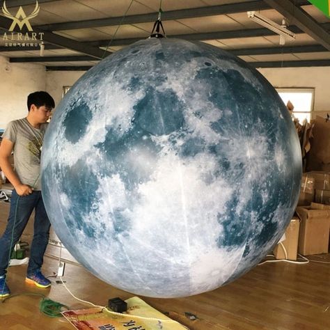 Hot Sale Giant Inflatable Moon,Inflatable Moon Ball,Moon Balloon For Events - Buy Giant Inflatable Moon,Huge Inflatable Lighting Moon Balloon For Outdoor Decoration,Decoration Planet Ball Customized Giant Inflatable Moon Product on Alibaba.com Giant Moon Prop, Full Moon Party Decorations, Moon Shot, Moon Balloon, Parade Ideas, Alien Halloween, Concert Stage Design, Space Kids, Dumping Ground