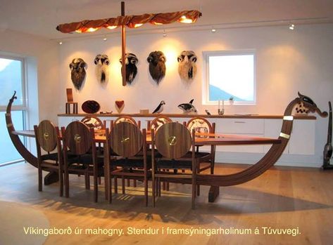 Per Previous Pinner: I want this table and chairs for my dining room. Viking Home Decor, Viking House, Viking Decor, Dining Furniture Makeover, Viking Ship, Outdoor Dining Furniture, Cheap Home Decor, Room Table, Dining Room Decor