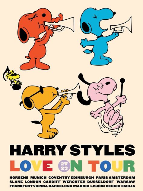 Bedroom Posters Harry Styles, Snoopy And Harry Styles, Snoopy Poster Print, Harry Styles Room Posters, One Direction Poster Prints, Snoopy Harry Styles, One Direction Posters Aesthetic, Harry Styles Poster Aesthetic, Harry Styles Wall Prints