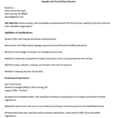 8+ Sample Truck Driver Resumes Truck Drivers Format For Yahoo, Truck Driver Format For Yahoo Pdf, Truck Format For Yahoo Pdf, Truck Driver Billing Format For Yahoo, Truck Driver Format For Yahoo, Resumes Template, Female Trucks, Cover Letter Format, Basic Resume