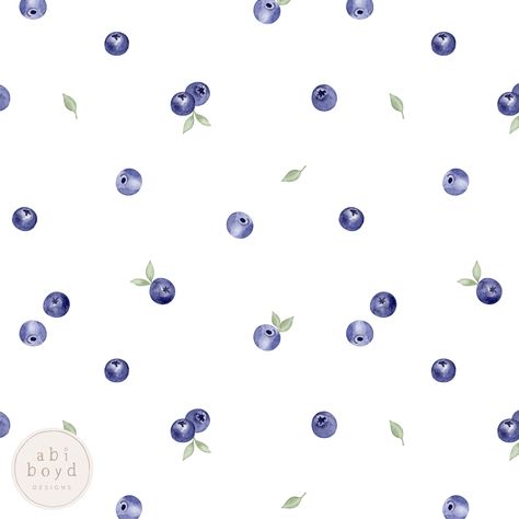 Fabric Fruit Pattern, Watercolour Blueberries, Simple Fabric Painting Designs, Blueberry Background, Blueberry Fabric, Blueberry Illustration, Blueberry Wallpaper, Cute Blueberry, Blueberry Pattern