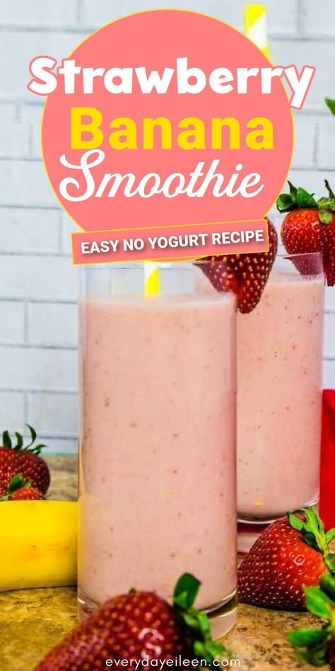 Simple Ingredient Smoothies, No Yogurt Smoothie Recipes, Fresh Fruit Juice Recipes Blenders, Banana Smoothie Recipe No Yogurt, Smoothies With No Milk, Sherbet Smoothie Recipes, Strawberry Banana Smoothie No Yogurt, Smoothies No Yogurt, Smoothies Without Milk Or Yogurt