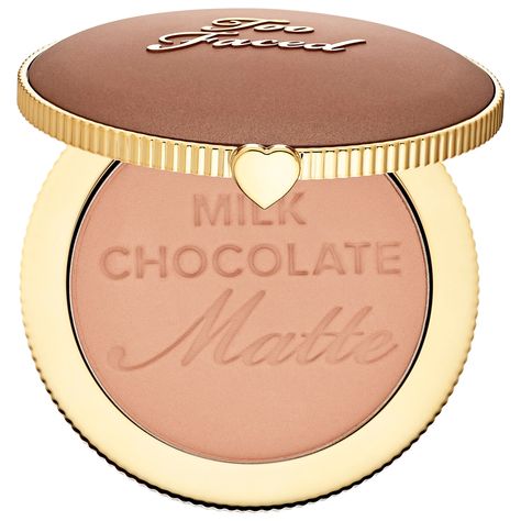 Too Faced Chocolate Soleil Matte Bronzer in Milk Chocolate Two Faced Bronzer, To Faced, Bronzer For Fair Skin, Best Bronzer, Bronzer Makeup, Butter Bronzer, Too Faced Bronzer, Two Faced, Matte Bronzer