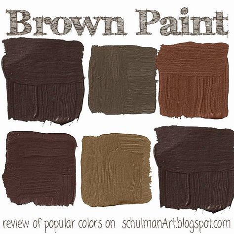 brown paint colors | paint swatches | decorating ideas on http://schulmanart.blogspot.com/2014/08/the-top-7-popular-brown-paint-colors.html Dark Brown Walls, Cozy Study, Brown Paint Colors, Brown Rooms, Ms Paint, Brown House, Paint Swatches, Brown Paint, Brown Walls