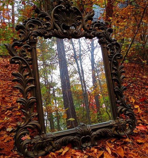 Imgur: The most awesome images on the Internet. Magic Mirror, Through The Looking Glass, Magical Forest, A Mirror, Mirror Image, Pics Art, Enchanted Forest, Mirror Frames, Enchanted