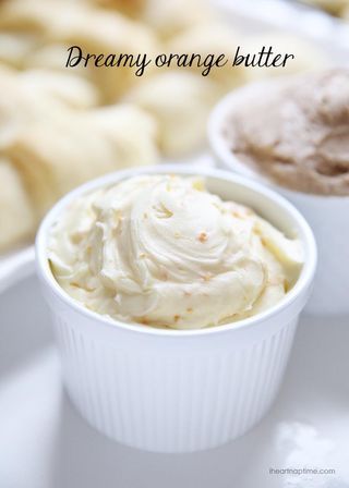 Dreamy Orange Butter Recipe | I ♥ naptime | Bloglovin Orange Butter Recipe, Hot Rolls, Butter Recipes Homemade, Flavored Butter Recipes, Orange Butter, Compound Butter Recipe, Homemade Rolls, I Heart Naptime, Sweet Butter