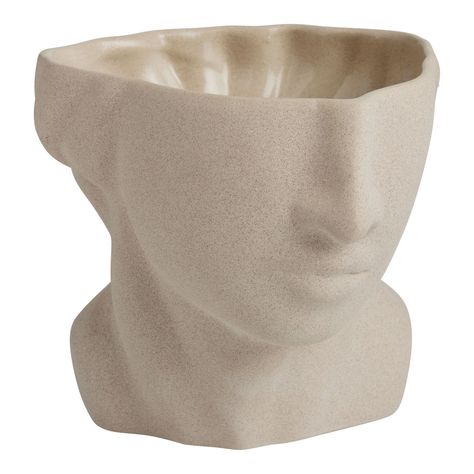 Natural Sand Ceramic Figural Bust Planter - World Market Bust Planter, Falls Church, Ciao Bella, Best Desk, Seasonal Home Decor, Ceramic Planters, World Market, The Natural, Favorite Things List