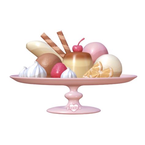 Cute Food Icons, Food Pink Icon, Dessert Icon, Kawaii Food Png, Pink Icons Png, Pudding Sticker, Dessert Png Aesthetic, Dessert Icons Png, Food Icon Png