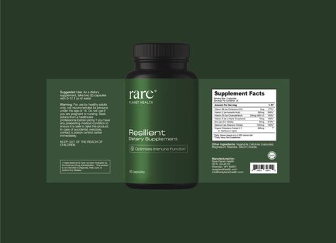 Supplement Bottle Label Design, Dietary Supplements Packaging, Green Graphic Design, Health Products Packaging, Health Branding, Supplement Bottles, Wellness Website, Vitamin Brands, Medical Packaging