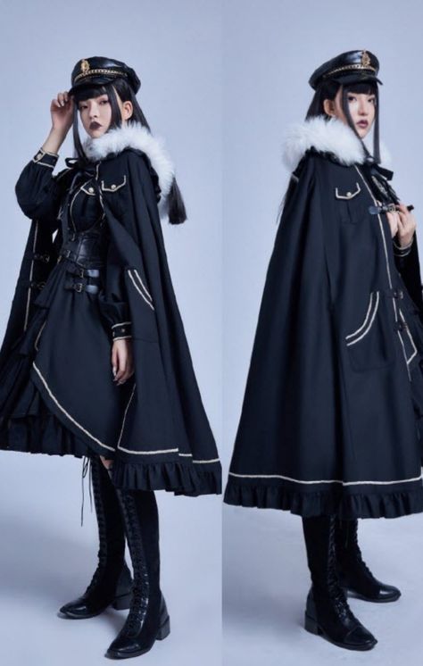 New Release: 【-Judgment In Your Heart-】 #MilitaryLolita OP Dress, Cape and Hat

◆ Shopping Link >>> https://lolitawardrobe.com/search/?Keyword=Judgment+In+Your+Heart Militarycore Outfits, Futuristic Uniform, Military Uniform Design, Futuristic Clothes, Military Dress Uniform, Military Inspired Fashion, Military Dress, Dress Cape, Op Dress