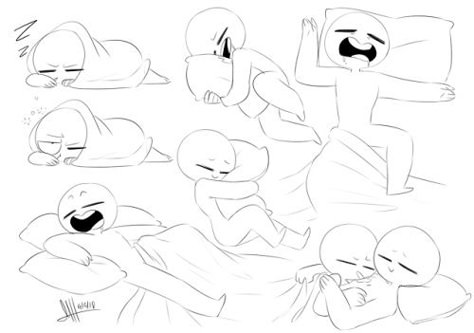 Sleeping Poses, Sleeping Pose, Drawing Bases, 캐릭터 드로잉, Drawing Expressions, Chibi Drawings, Arte Inspo, Dessin Adorable, Art Poses