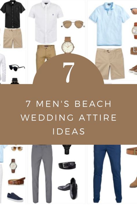 Invited to a destination or beach wedding and not sure what to wear? You know it’ll be too warm for a full suit, but don’t know how dressed down to go. Or, on the other hand, you may be thinking of wearing shorts, but don’t know if that’s appropriate. Here I offer more advice on how to navigate your outfit and offer 7 men’s beach wedding attire ideas for you. Florida Wedding Outfit Guest Men, Men’s Hawaiian Wedding Outfit, Mens Formal Beach Wedding Attire, Men’s Casual Beach Wedding Guest Attire, Men’s Beach Wedding Guest Outfit, Men’s Casual Beach Wedding Attire, Men’s Beach Formal, Island Wedding Guest Outfit Men, Men Outfit Beach Wedding