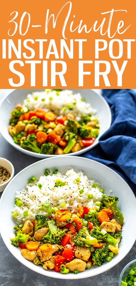 Instant Pot Stir Fry Rice, Instapot Stirfry Chicken, Chicken And Veggie Instant Pot Recipes, Instapot Chicken Stir Fry, Instapot Stir Fry Chicken And Rice, Instant Pot Chicken Stir Fry Recipes, Instant Pot Stir Fry Vegetables, Stir Fry Recipes Instant Pot, Instapot Chicken And Veggies