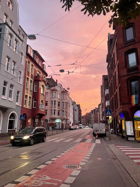 📍hannover Hannover Germany, Sky Line, Pink Sky, Vision Board, Street View, Germany, Pink, White, Quick Saves