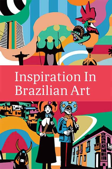 Brazilian Artist, Brazilian Folk Art, Brazilian Culture, Brazilian Art, Brazilian Art Paintings, Brazil Illustration, Brazil Poster, Brazil Artwork, Vintage Brazilian Posters