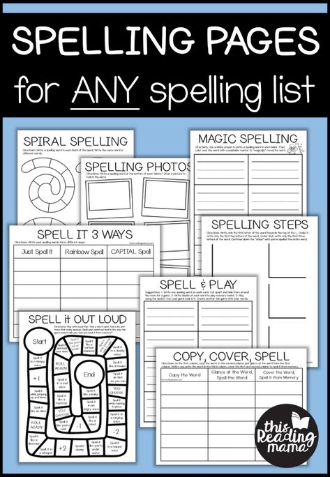 NO PREP Spelling Pages Tactile Spelling Activities, 3rd Grade Spelling Words List Activities, Activities To Practice Spelling Words, Spelling Word Activities Second, Spelling Strategies Teaching, How To Practice Spelling Words At Home, Practice Spelling Words Fun, 1st Grade Word Work Activities, 1st Grade Spelling Games