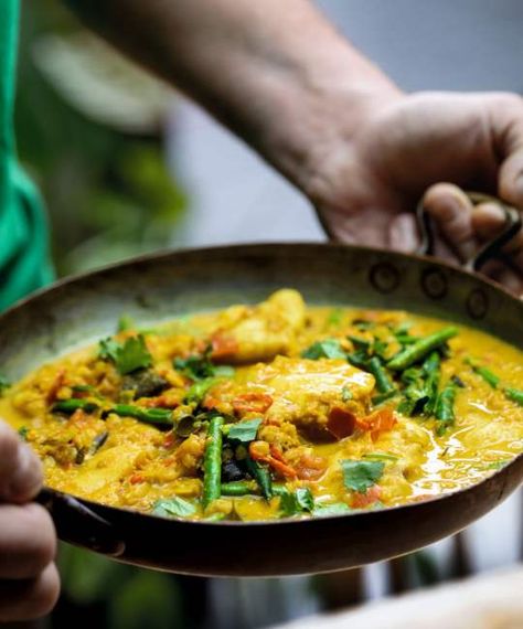 Tom Kerridge’s Monkfish & Coconut Curry | Great British Food Awards Monk Fish Recipe Ideas, Baked Monkfish Recipes, Thai Yellow Fish Curry, Thai Green Fish Curry, Thai Fish Curry Coconut, Monkfish Curry, Monkfish Recipes, Tom Kerridge, Great British Food