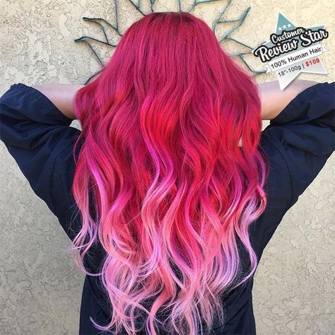 Rainbow Realness: Eye-catching Hairstyle Ideas for Color Enthusiasts Colored Hairstyles, Unicorn Nail Art, Summer Hair Color Ideas, Unicorn Hair Color, Red Hair Looks, Pink Ombre Hair, Vivid Hair Color, Colourful Hair, Cute Hair Colors