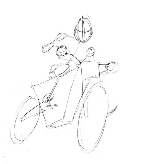 How to Draw a Dirt Bike / Motorcycle - Ashcan Comics Pub. (ACP Studios) - NATE LINDLEY Motorbike Drawing, Simple Car Drawing, Motorcycle Drawing, Vw Art, Bike Sketch, Bike Drawing, Art Sketches Doodles, Want To Draw, Hand Drawing Reference