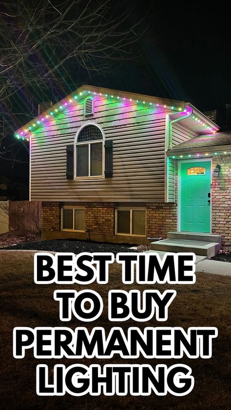 Permanent Lighting Christmas Lights For Bushes, Permanent Holiday Lights, Permanent House Lights, Permanent Outdoor Lights, Xmas Lights Outdoor Ideas House, Permanent Outdoor Christmas Lights, Permanent Christmas Lights Diy, Govee Outdoor Permanent Lights, Small House Christmas Lights Outdoor