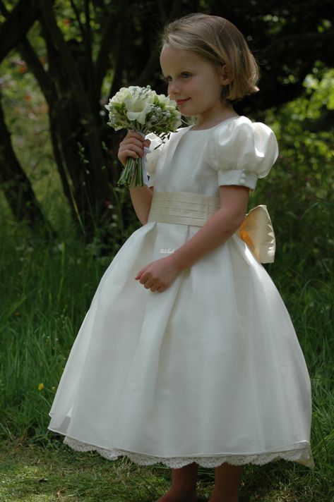 Silk Flower Girl Dress, Silk Organza Dress, Gold Sash, Tulle Petticoat, Girls Designer Dresses, Eliza Dress, Chiffon Overlay, Communion Dresses, Wedding Flower Girl