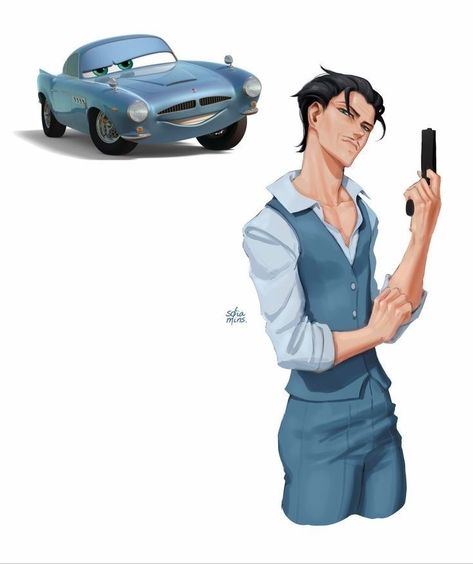 Cars Cartoon Disney, Cars Fanart, Finn Mcmissile, Disney Characters As Humans, Humanized Disney, Disney Gender Bender, Male Cartoon Characters, Cartoon Characters As Humans, Cartoon Fanart