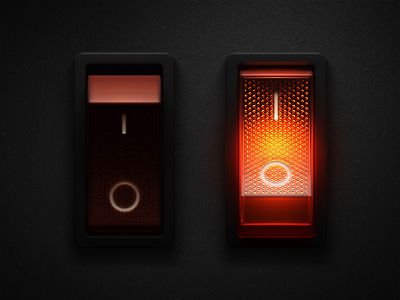 Lighted_rocker_switch_v2 Web Design User Interface, Ui Buttons, Gui Design, Mobile Ui Design, Rocker Switch, Ui Design Inspiration, Up North, App Ui Design, Ui Inspiration