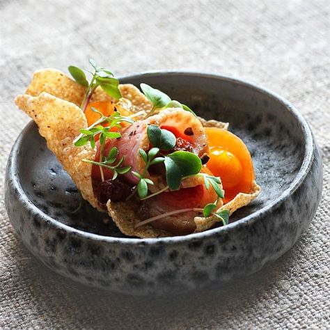 Duck Appetizers, Amuse Bouche Fine Dining, Fermented Pumpkin, Amuse Bouche Ideas, Smoked Duck Breast, Duck Breast Recipe, Twice Cooked Pork, Smoked Duck, Gourmet Food Plating