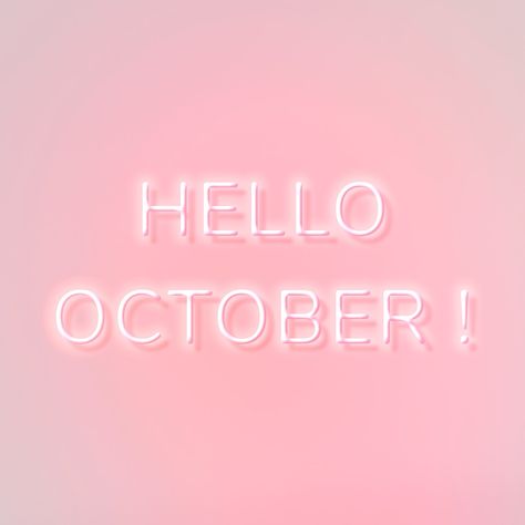 Pink October Aesthetic, Hello September Aesthetic, Hello October Images, Esthetician Content, Lash Posts, October Hello, Month Wallpaper, October Images, April Aesthetic