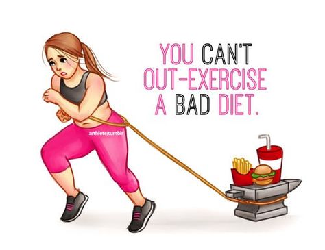 You Can't Out Exercise A Bad Diet fitness motivation exercise fitness quotes workout quotes exercise quotes Fitness Diet Plan Meals, Motivation Meme, Quotes Diet, Funny Diet, Desk Workout, Workout Diet Plan, Motivation Wallpaper, Bad Diet, Spark People