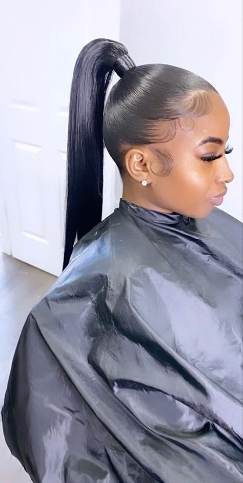 Short High Ponytail Hairstyles, Ponytail With Natural Black Hair, High Straight Ponytail Hairstyles, High Ponytail Straight Hair, High Braided Ponytail Hairstyles, High Up Ponytail, High Top Ponytail, High Ponytail With Extensions, Mid High Ponytail