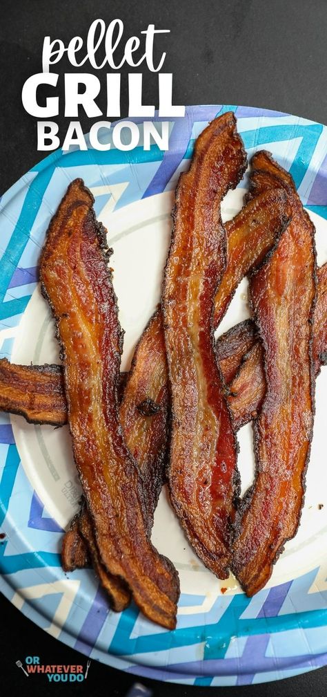 Traeger Breakfast, Traeger Bacon, Wood Pellet Grill Recipes, Traeger Cooking, Traeger Smoker, Air Fryer Bacon, Outdoor Cooking Recipes, Smoked Food, Bacon On The Grill